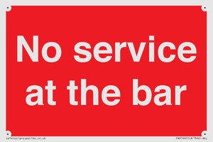 No service at the bar